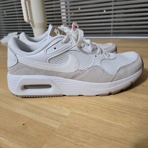 Nike White and Tan Sneakers